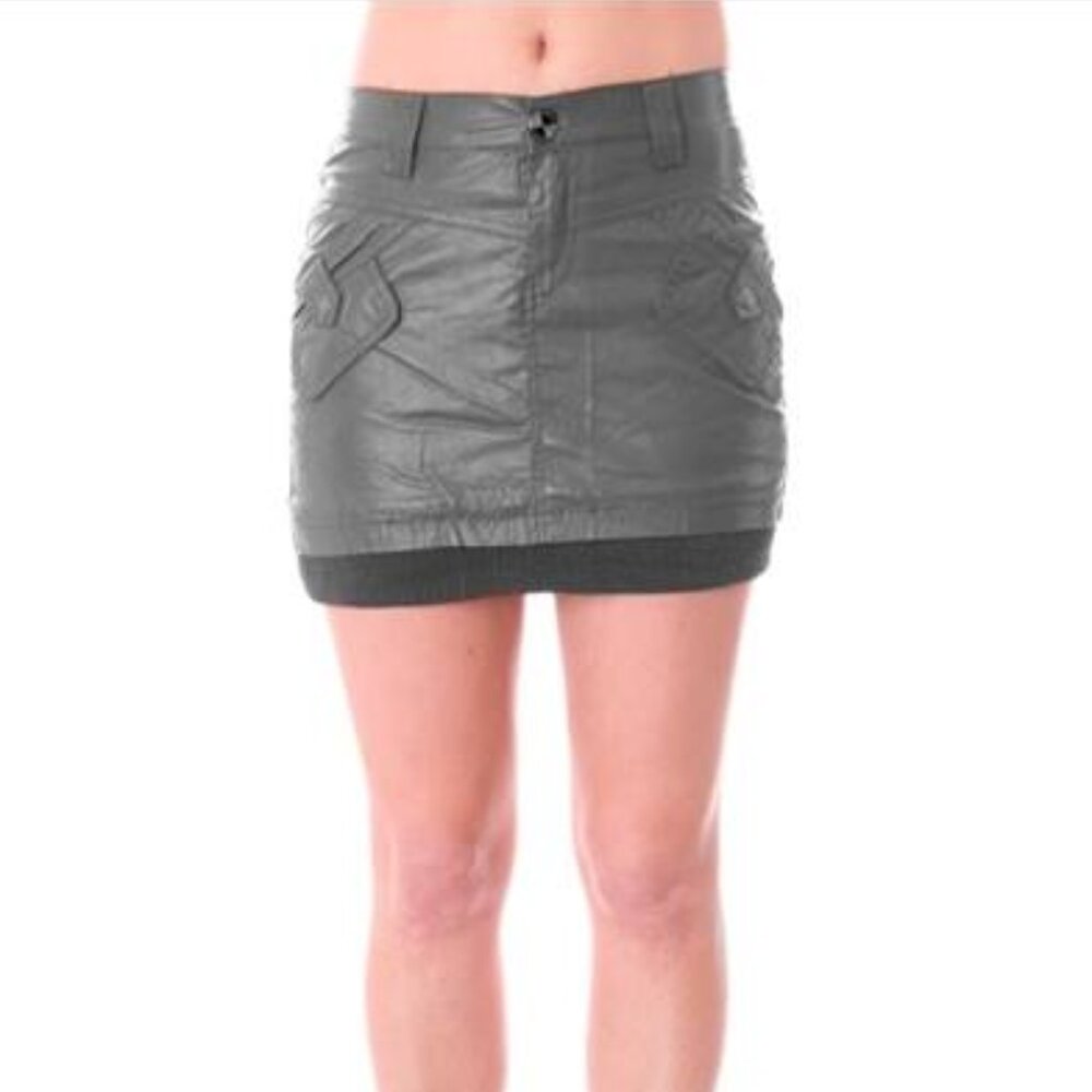 Faux leather mini-skirt